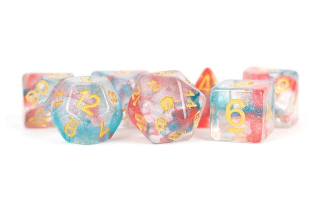 Metallic Dice Games Dice > Metallic Dice Games FanRoll: Unicorn Resin Poly Dice 7ct - Astral Swell 680599384226 MET 720