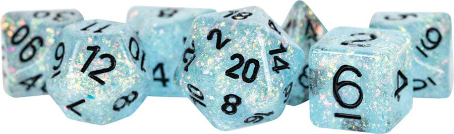 Metallic Dice Games Dice > Metallic Dice Games MDG: Plastic 7-Die Set - Flash Blue 680599383878 MET 682