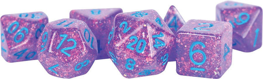 Metallic Dice Games Dice > Metallic Dice Games MDG: Plastic 7-Die Set - Flash Purple 680599383885 MET 683