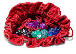 Metallic Dice Games Game Supplies > Dice Storage FanRoll: Velvet Compartment Dice Bag - Red Dragon Scales (Dragon Storm) 687700234319 MET 9103