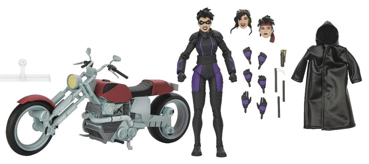 Neca Toys > Action Figures > Animation NECA: TEENAGE MUTANT NINJA TURTLES - LAST RONIN - CASEY MARIE WITH MOTORCYCLE ACTION FIGURE SET 634482544372 STL368241