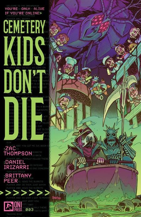 Oni Press Comic Books CEMETERY KIDS DONT DIE #3 (OF 4) CVR A DANIEL IRIZARRI 64985600781000311 0224ON401