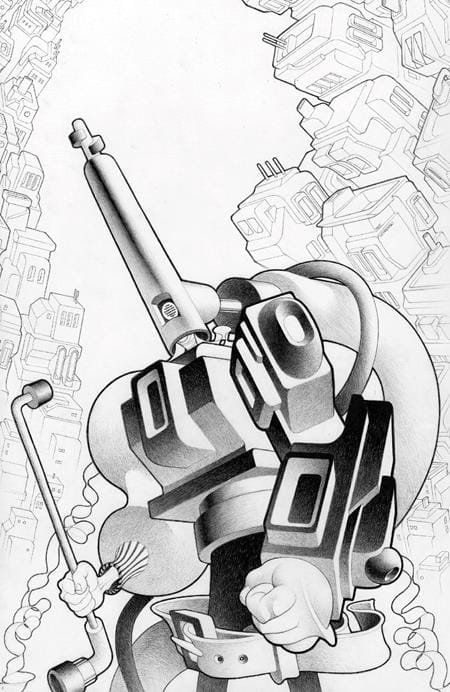 Oni Press Comic Books > Incentives FACELESS AND THE FAMILY MAZE OF THE MECHANICAL ALIENS #1 (OF 4) CVR D INC 1:10 MATT LESNIEWSKI B&W VAR 64985600902900141 0526ON1095