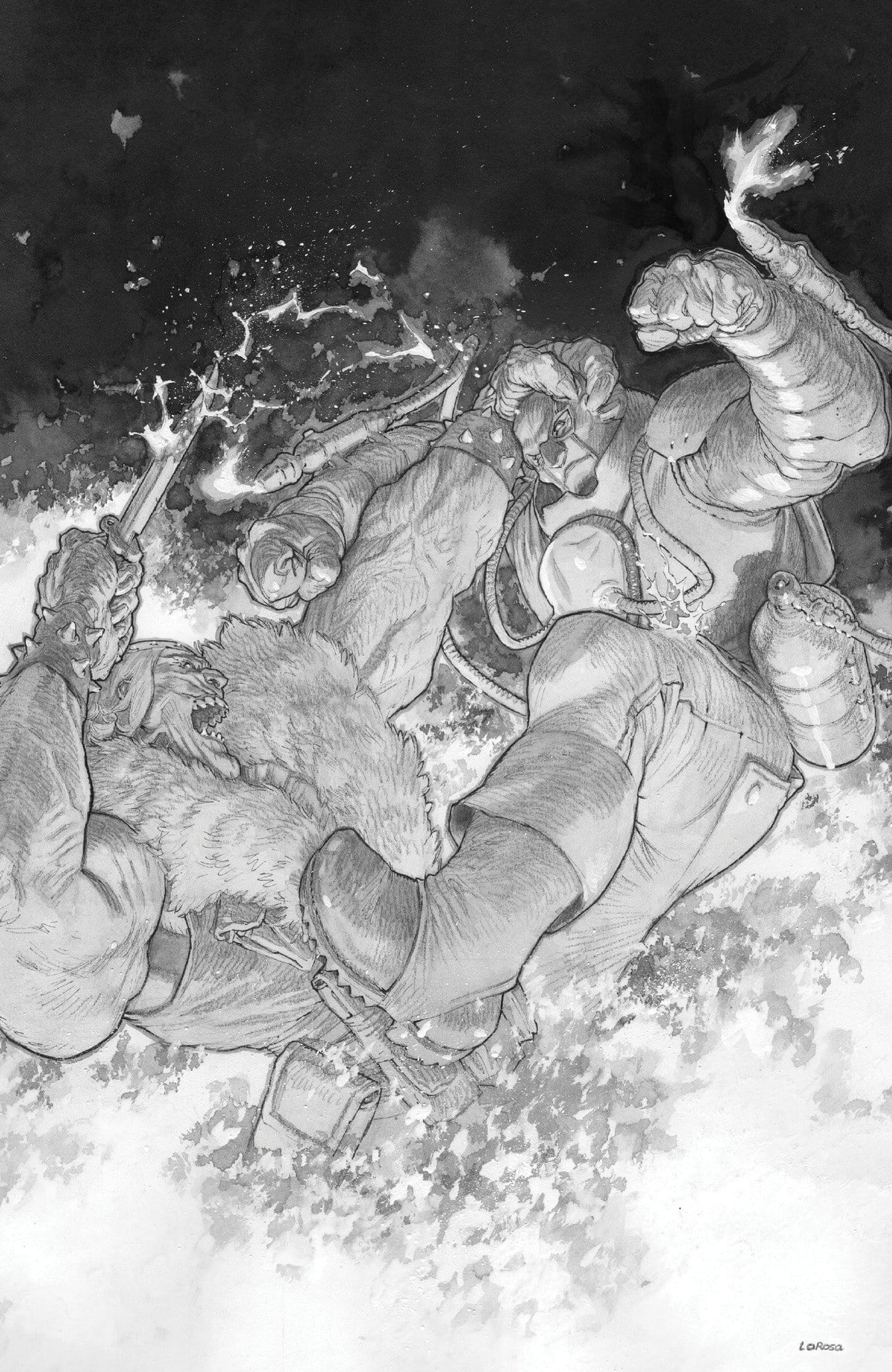 Oni Press Comic Books > Incentives Fort Psycho #5 Cover D Lewis LaRosa B&W 1:20 Var (Release Date: 12/16/2026) 64985600905005041 PRH-64985600905005041