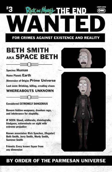 Oni Press Comic Books > Incentives RICK AND MORTY THE END #3 (OF 6) CVR C INC 1:10 PHIL MURPHY MOST WANTED VAR 64985600882400331 1225ON0943
