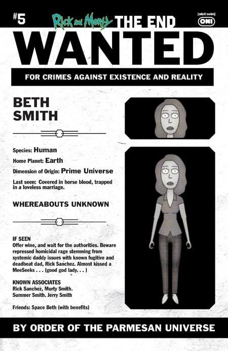 Oni Press Comic Books > Incentives RICK AND MORTY THE END #5 (OF 6) CVR C INC 1:10 PHIL MURPHY MOST WANTED VAR 64985600882400531 0226ON0998