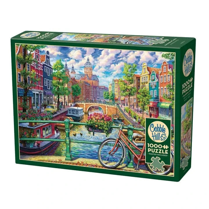 Outset Games and Cobble Hill Puzzles Puzzles > Jigsaw Puzzles Amsterdam Canal 1000pc Puzzle 625012400763 40076