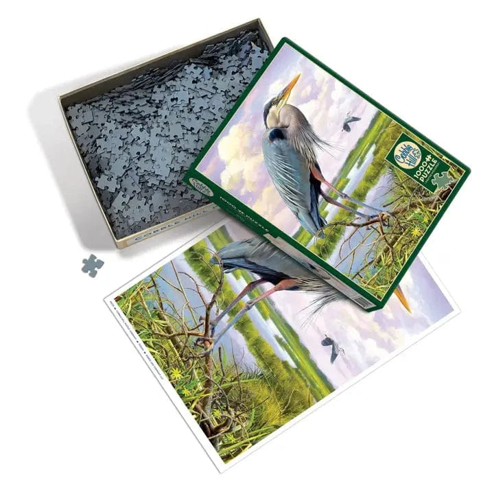 Outset Games and Cobble Hill Puzzles Puzzles > Jigsaw Puzzles Heron 1000pc Puzzle 625012401722 40172