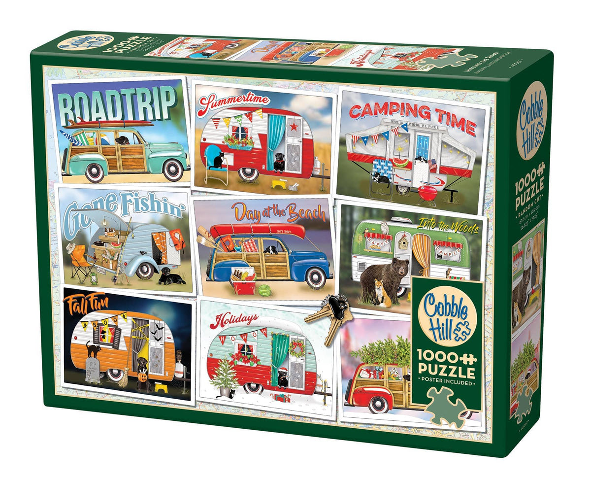 Outset Games and Cobble Hill Puzzles Puzzles > Jigsaw Puzzles Hitting the Road 1000pc puzzle 625012400671 40067