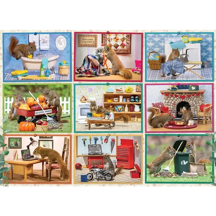 Outset Games and Cobble Hill Puzzles Puzzles > Jigsaw Puzzles Squirrels At Home 1000pc Puzzle 625012402873 40287
