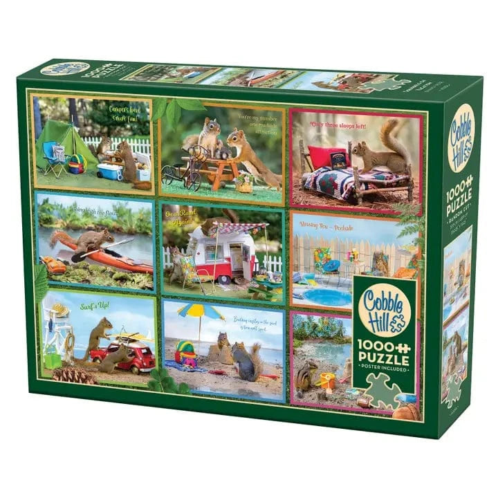 Outset Games and Cobble Hill Puzzles Puzzles > Jigsaw Puzzles Squirrels On Vacation 1000pc Puzzle 625012402569 40256