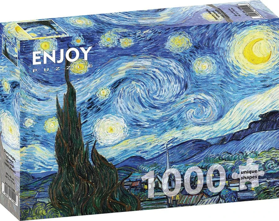 Outset Media Puzzles > Jigsaw Puzzles Enjoy Puzzle: 1000pc Ribbon Cut - Van Gogh, Starry Night 5949194011049 E-1104