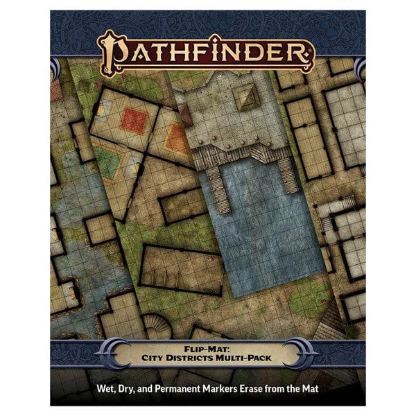 Paizo Inc Tabletop Games > Role-Playing Games > Accessories Pathfinder 2E: Flip-Mat - City Districts Multi-Pack 9781640786851 PZO11028-FM