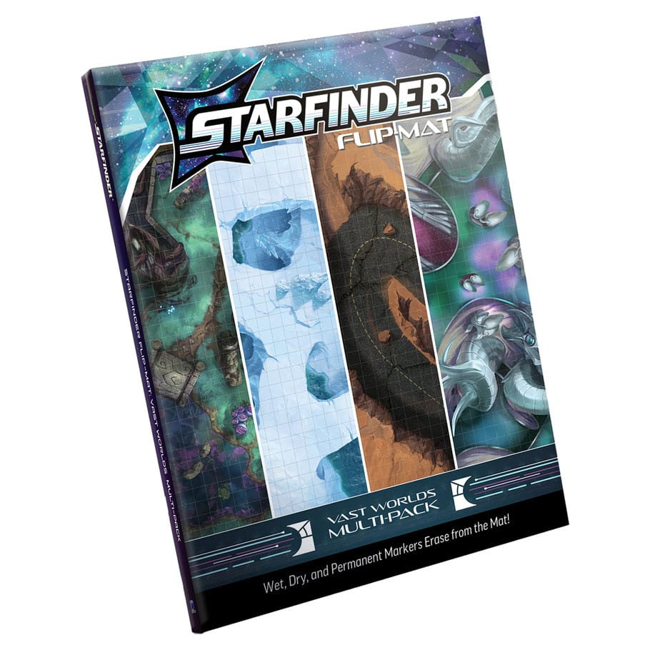 Paizo Inc Tabletop Games > Role-Playing Games > Accessories Starfinder 2E: Flip-Mat: Vast Worlds Multi-Pack 9781640787919 PZO21011-FM
