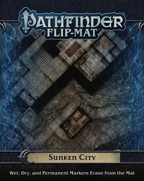 Paizo Inc Tabletop Games > Role-Playing Games Pathfinder Flip-Mat: Sunken City 9781601259929 PZO30087