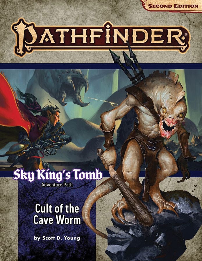 Paizo Publishing Tabletop Games > Role-Playing Games Pathfinder 2E: Adventure Path - Sky King`s Tomb Part 2 of 3 - Cult of the Cave Worm 9781640785342 PZO 90194