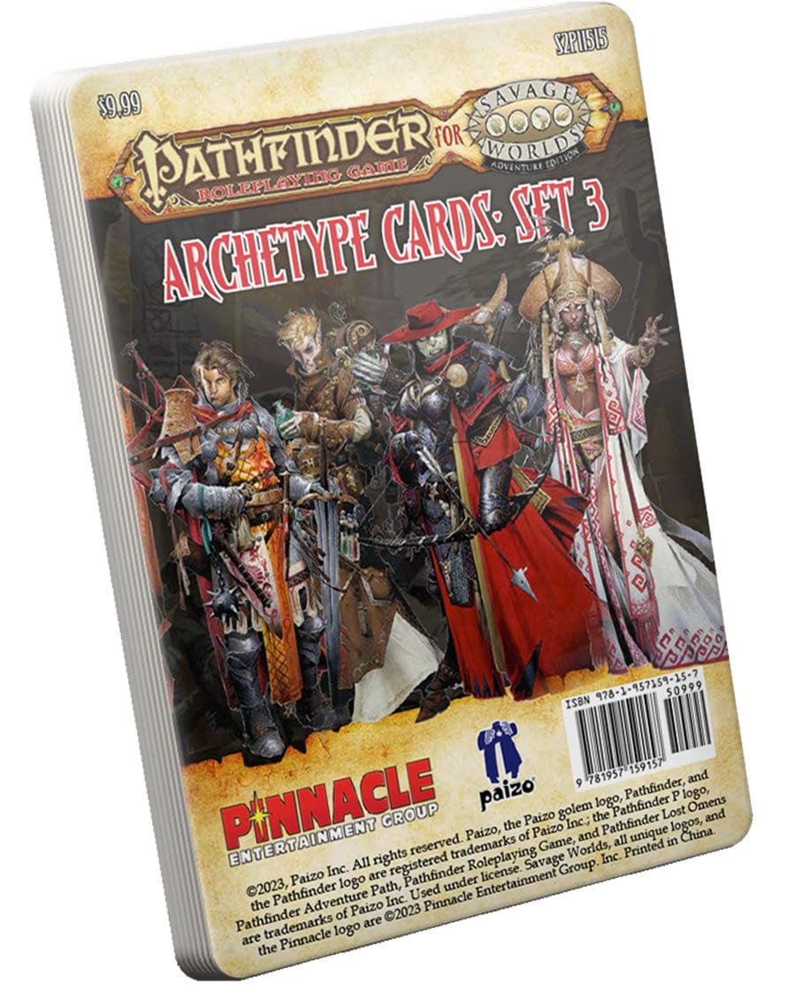 Pinnacle Entertainment Tabletop Games > Role-Playing Games > Expansions Pathfinder for Savage Worlds RPG - Archetype Set 3 9781957159157 S2P 11515