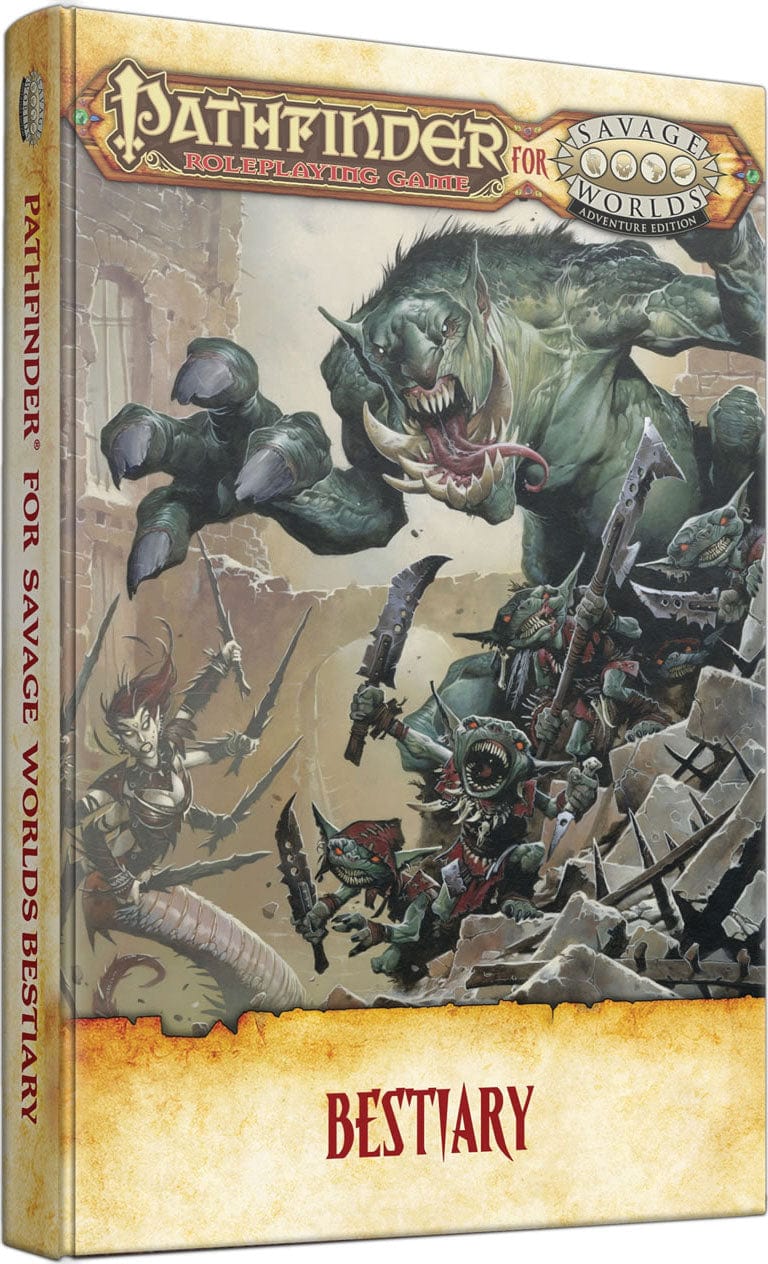 Pinnacle Entertainment Tabletop Games > Role-Playing Games Pathfinder for Savage Worlds RPG: Bestiary 9781950082650 S2P 11502