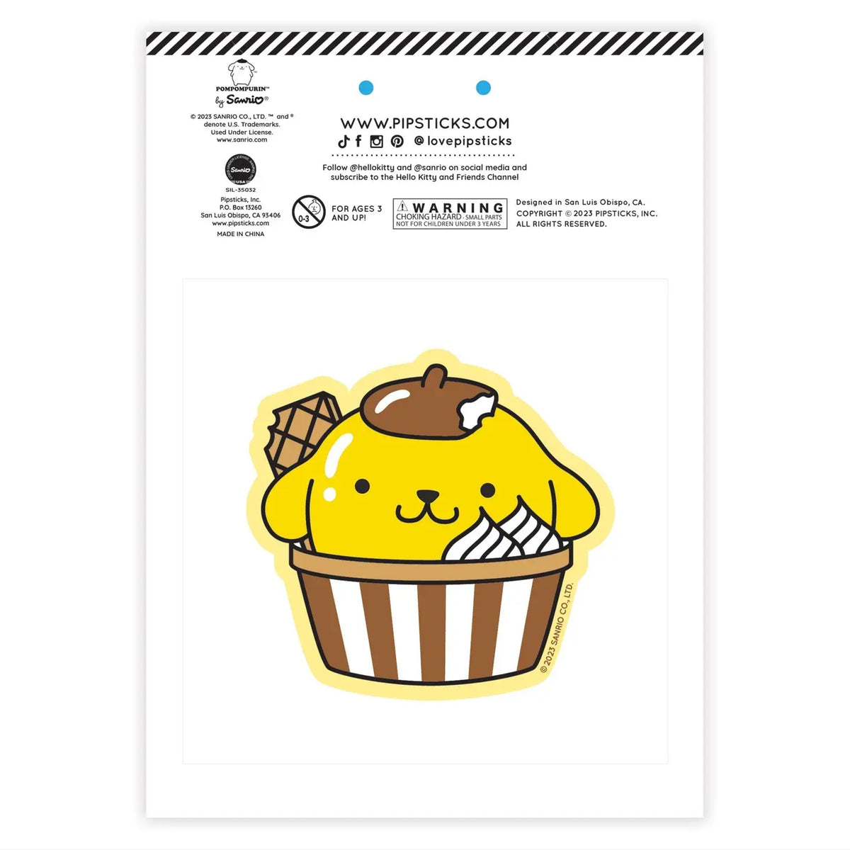 Pipsticks Stationery Pompompurin Café Cruiser Scratch 'n Sniff Sticker Pack 852406962693 AS006269