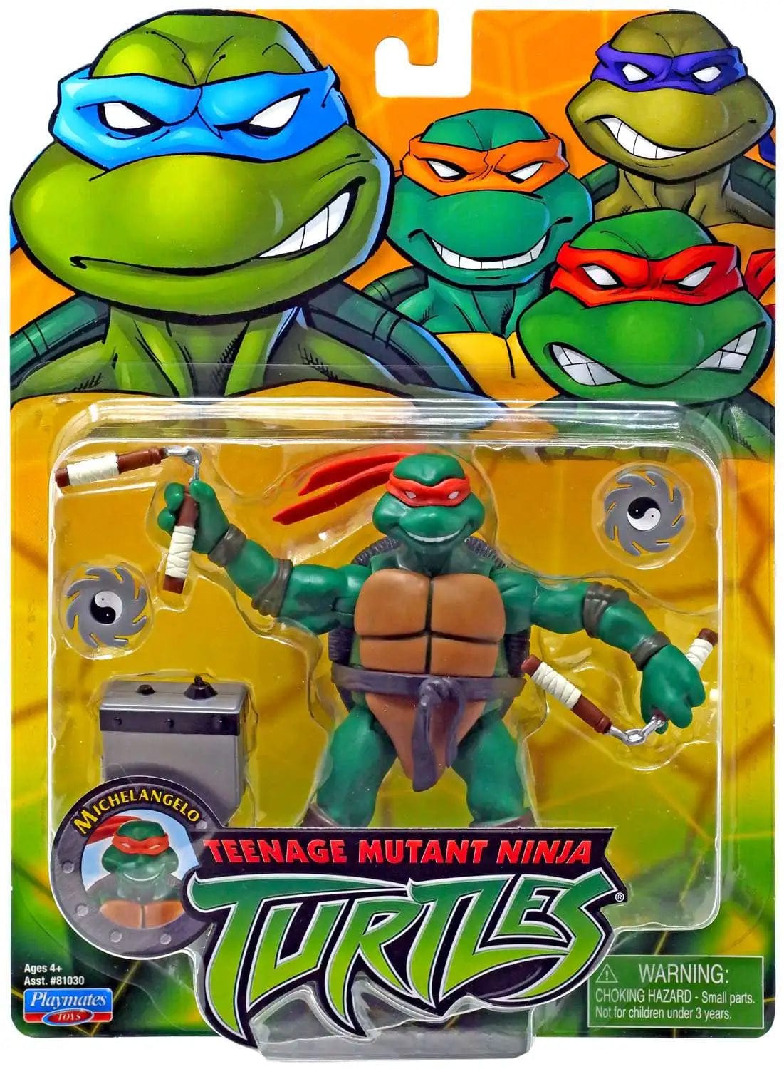 Playmates Toys Toys > Action Figures > Movie PLAYMATES TOYS: TEENAGE MUTANT NINJA TURTLES - CLASSIC FIGURES SERIES 1 - MICHELANGELO 043377817734