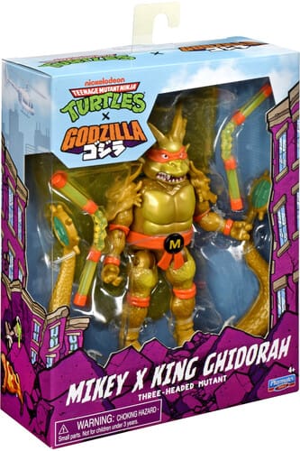 Playmates Toys Toys > Action Figures > Other Action Figures Playmates: Teenage Mutant Ninja Turtles x Godzilla - Mikey x King Ghidorah 043377846734 PMTY46734