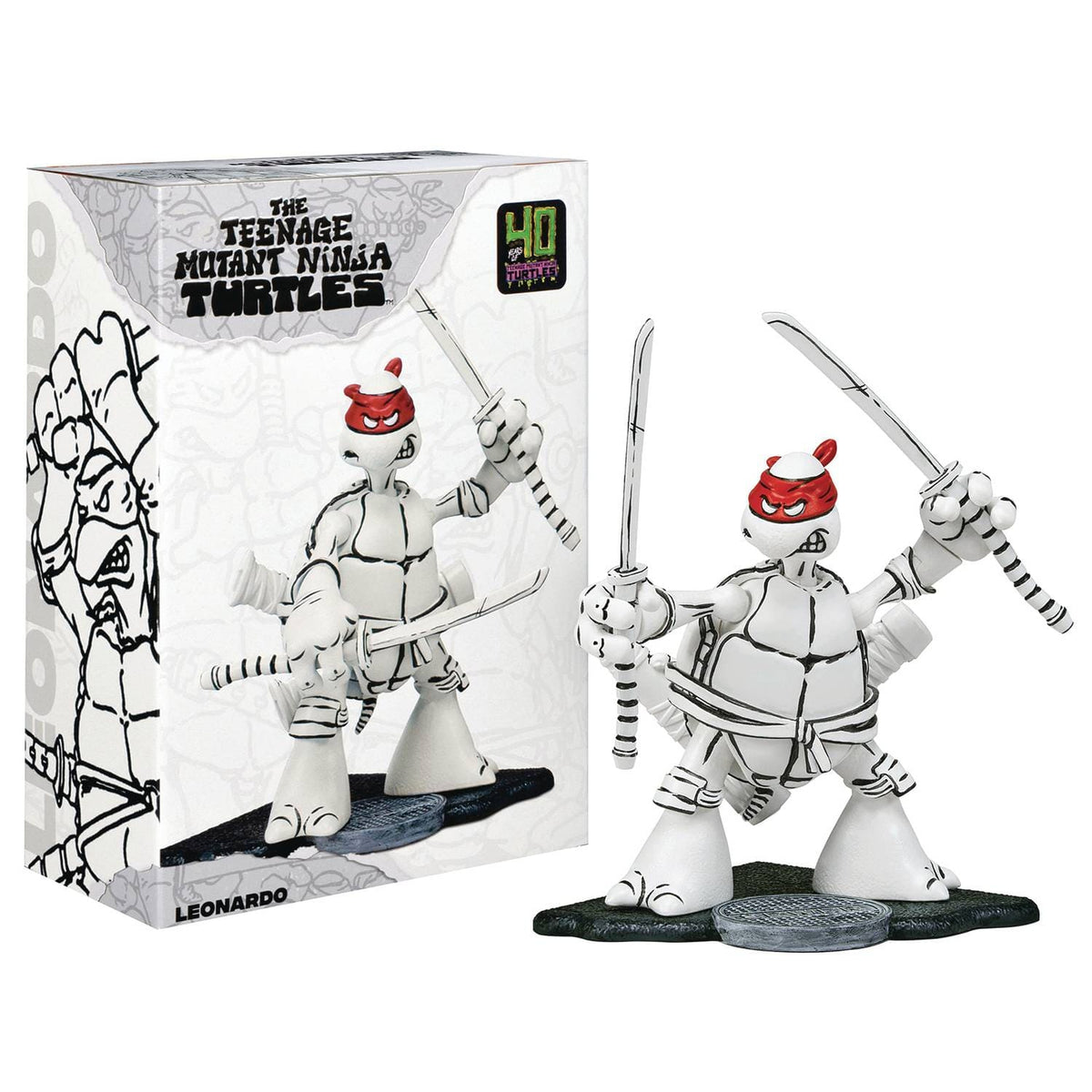 Playmates Toys Toys > Statues > Other Statues PLAYMATES: THE TEENAGE MUTANT NINJA TURTLES - BLACK & WHITE ORIGINAL SKETCH - LEONARDO STATUE 043377810650 STL322560