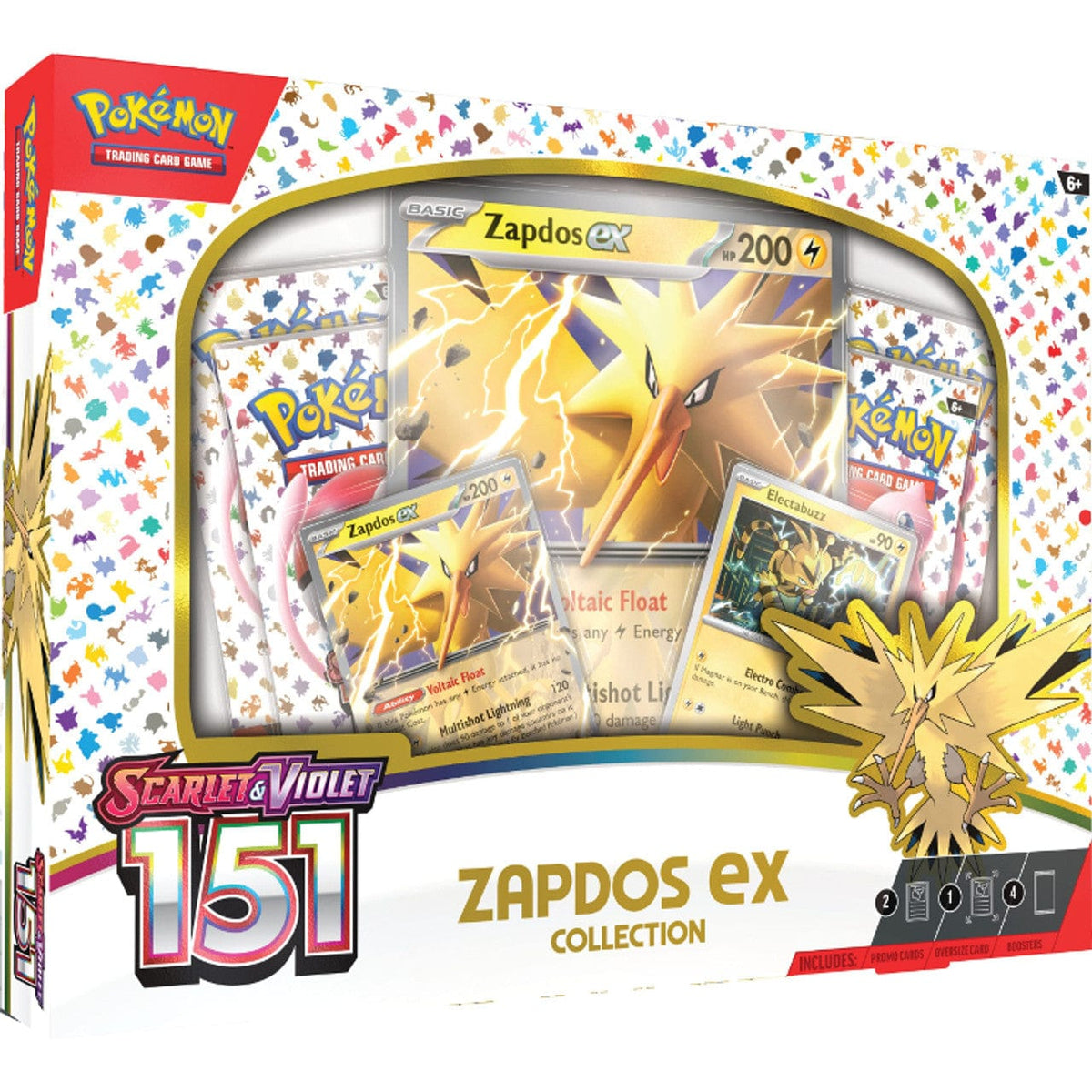 Pokemon Company Trading Card Games > Pokemon Pokemon TCG: Scarlet & Violet - 151 Collection - Zapdos ex 820650853135 PUI 290-85313