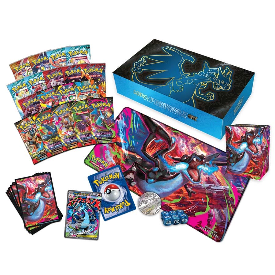 Pokemon Company Trading Card Games > Pokemon POKEMON TCG: MEGA CHARIZARD X EX ULTRA-PREMIUM COLLECTION (2025) 0196214130685 PKU10065