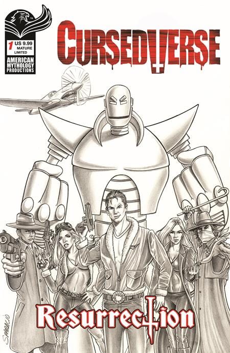 Prana Publishers Comic Books CURSEDVERSE RESURRECTION #1 CVR E MARK SPARACIO LTD B&W VAR (Release Date: 09/16/2026) 78200334606300151 0726PP1146
