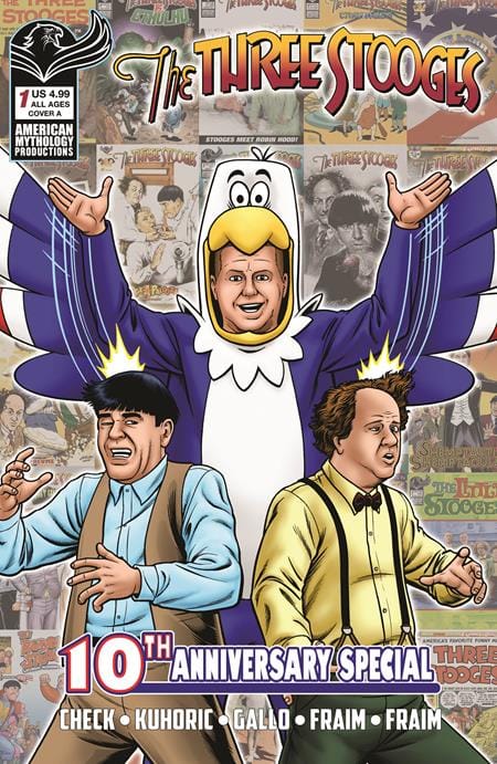 Prana Publishers Comic Books THREE STOOGES AMERICAN MYTHOLOGY 10TH ANNIVERSARY #1 CVR A FRAIM BROTHERS 85609100698400111 0426PP1028