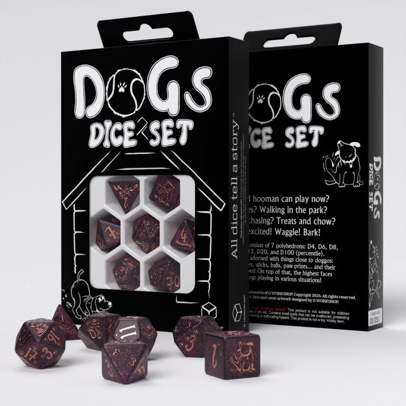 Q-Workshop Dice > Q Workshop Dogs Dice Set: Luna (7) 5907699496815 QWS SDOG01