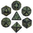 Q Workshop Dice > Q Workshop Q Workshop: Call of Cthulhu 7ct - Dice Set Black/Green 5907699490066 QWS SCTH02