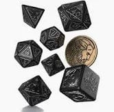 Q-Workshop Dice > Q Workshop The Witcher Dice Set: Geralt - The Silver Sword (7 + coin) 5907699496587 QWS SWGE04