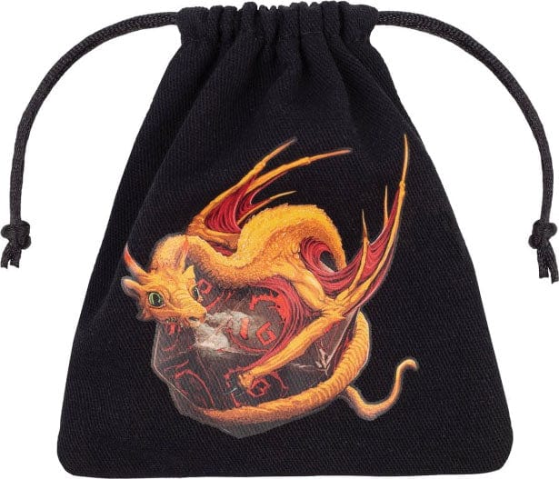 Q-Workshop Game Supplies > Dice Storage Q Workshop: Dice Bag - Dragon Black & Adorable 5907699496303 QWS BDRA171