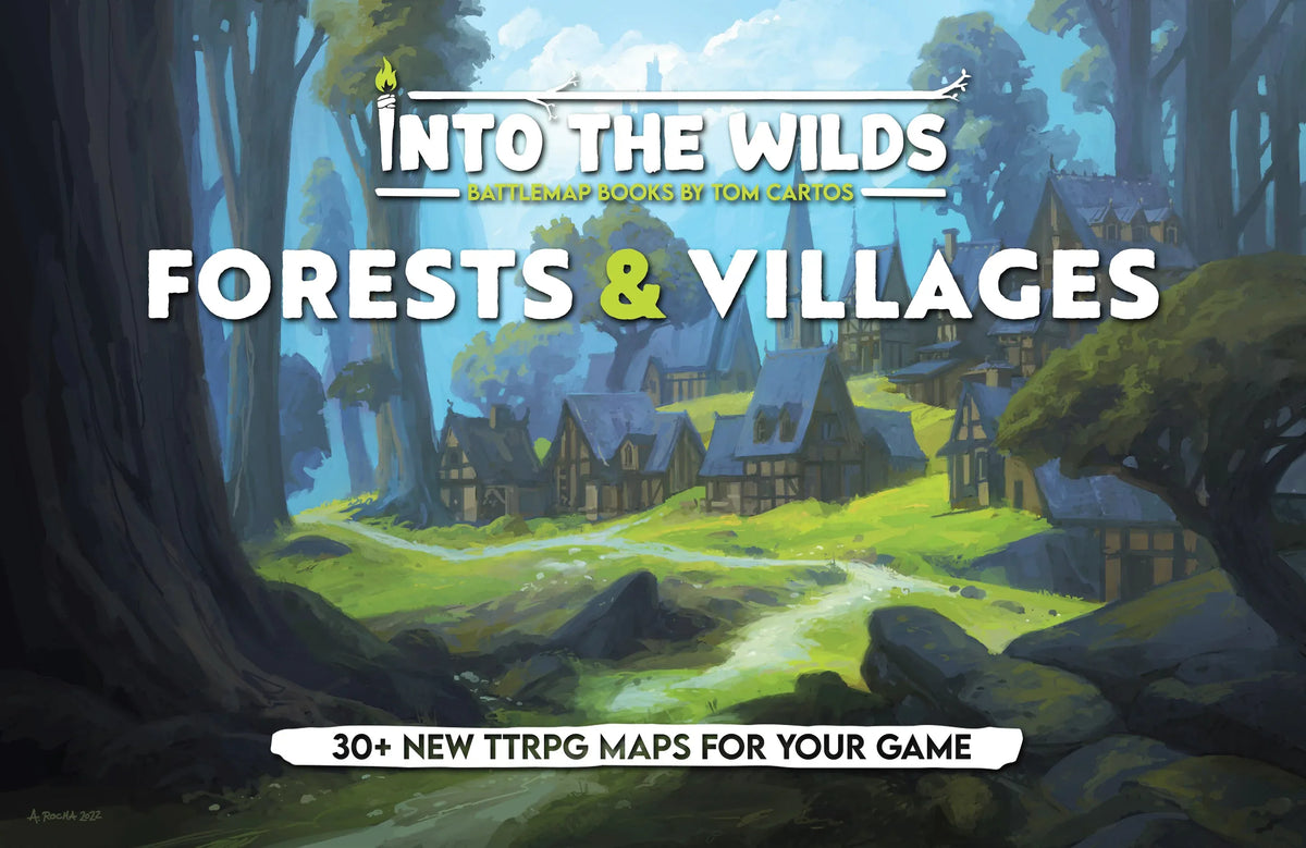 QMDirect Books > RPG Into the Wilds Battlemap Books - Forests & Villages 5065015386001 TCITW01001