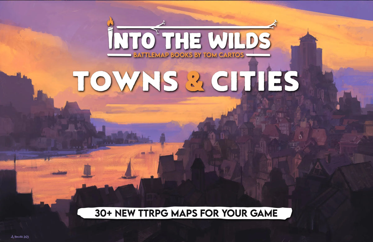 QMDirect Books > RPG Into the Wilds Battlemap Books - Towns & Cities 5065015386209 TCITW02002