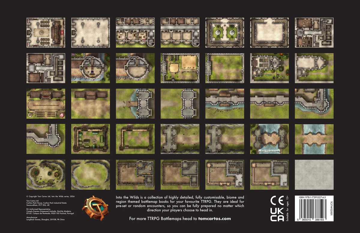 Quarter Master Tabletop Games > Role-Playing Games > Accessories Into the Wilds Battlemap Books - Castles & Keeps 5065015386193 TCITW02001