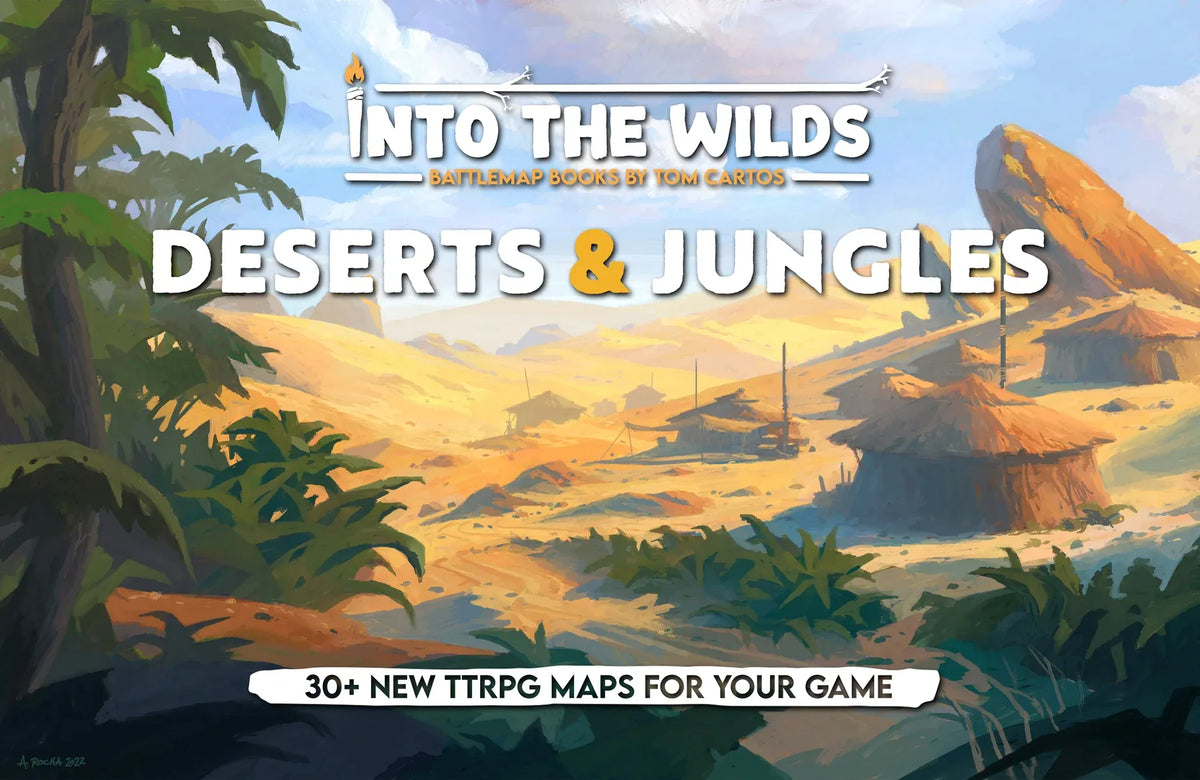 Quarter Master Tabletop Games > Role-Playing Games > Accessories Into the Wilds Battlemap Books - Deserts & Jungles 5065015386018 TCITW01002