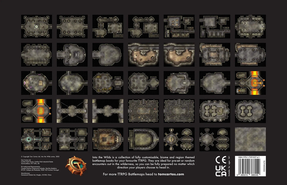 Quarter Master Tabletop Games > Role-Playing Games > Accessories Into the Wilds Battlemap Books - Dungeons & Crypts 5065015386049 TCITW01005