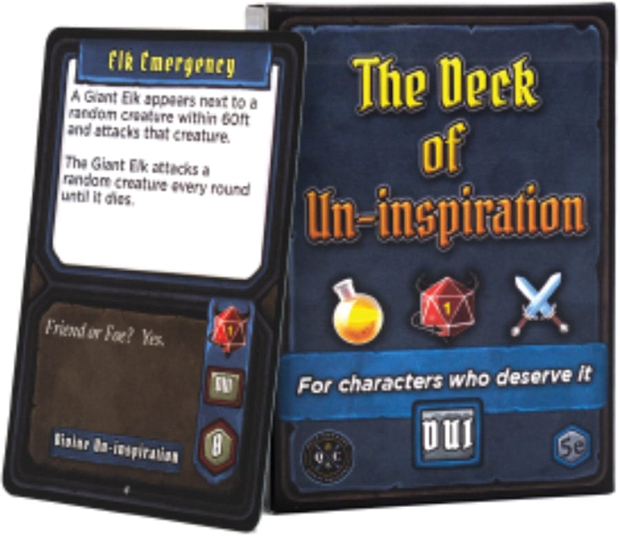 Quests and Chaos Tabletop Games > Role-Playing Games > Accessories Quests and Chaos: Deck of Un-Inspiration (5E) 196852112654 QNC 1005