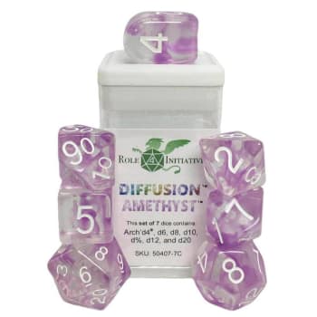 Role 4 Initiative Dice > Role 4 Initiative R4I - 7-Set Diffusion Amethyst - Plastic Dice 642896818552 R4I50407-7C