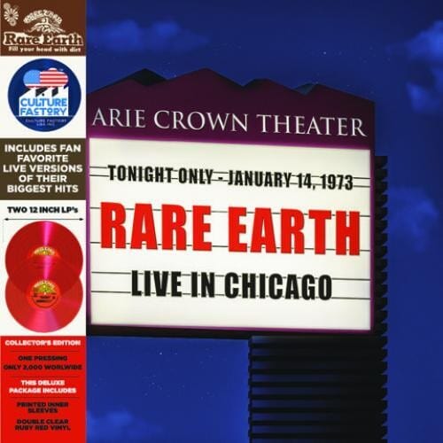 Rare Earth Music > Vinyl Records Rare Earth - Live in Chicago - IEX Red Vinyl 819514011736 CULF1173.1