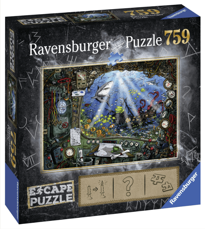 Ravensburger Puzzles > Jigsaw Puzzles Ravensburger: 759pc ESCAPE Puzzle - Submarine 4005556199594 RVN 19959