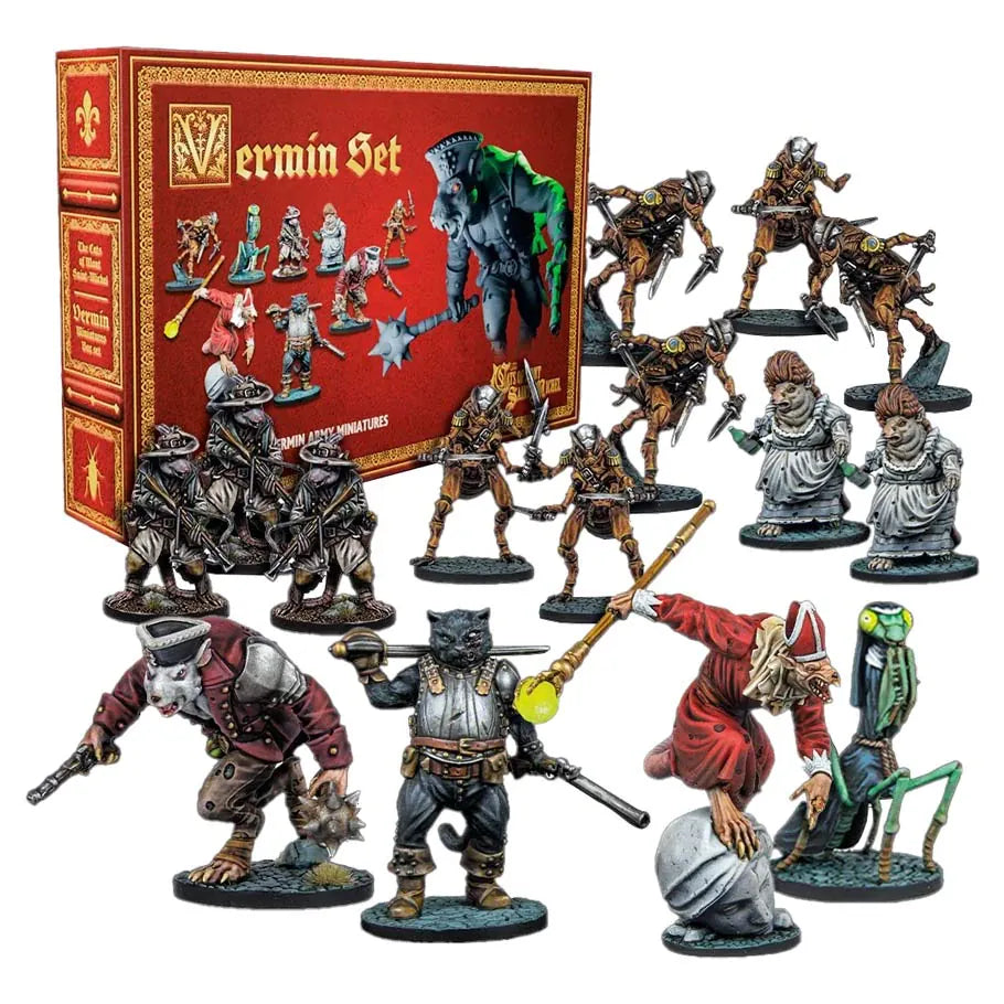 RAYBox Games Board Games The Cats of Mont Saint Michel: Miniatures: Vermin Set 672713201021 RAYPUCOMSM106M