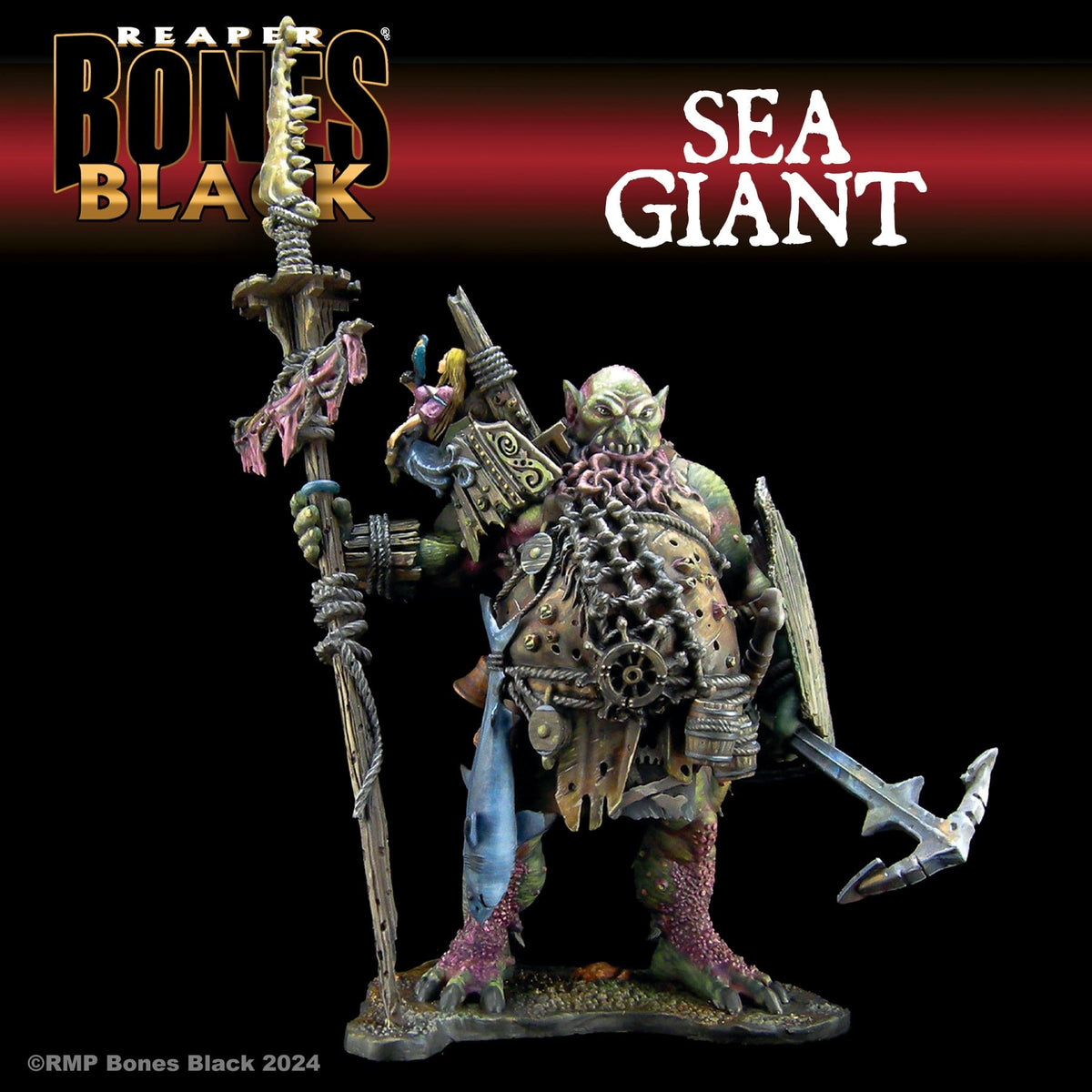 Reaper Miniatures Miniatures > Reaper Bones Black: Sea Giant Deluxe Boxed Set 762486441868 RPR 44186