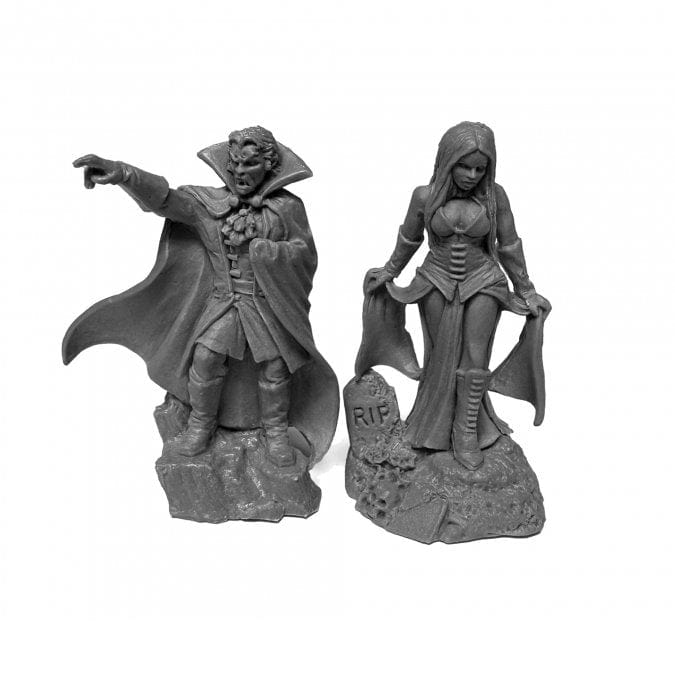 Reaper Miniatures Miniatures > Reaper Bones Black: Vampire Bloodlords (2) 762486070815 RPR 07081