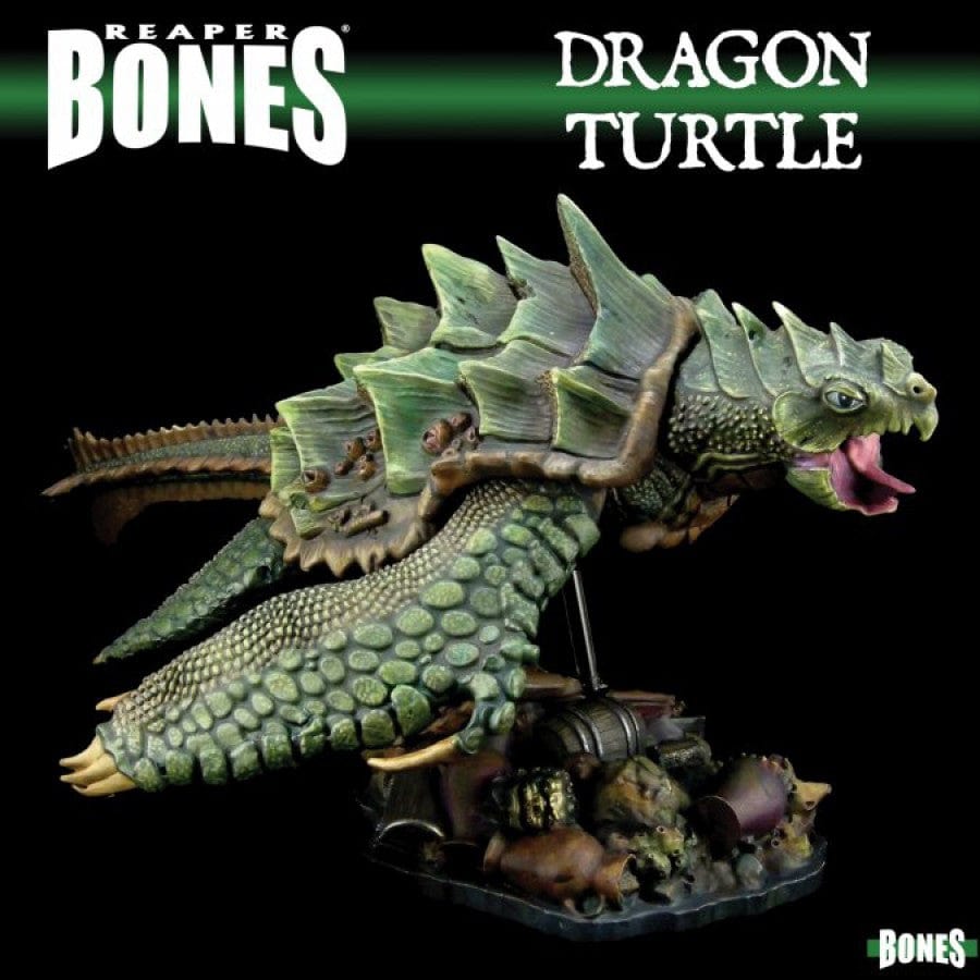 Reaper Miniatures Miniatures > Reaper Dark Heaven: Bones Classic - Dragon Turtle Boxed Set 762486779220 RPR 77922
