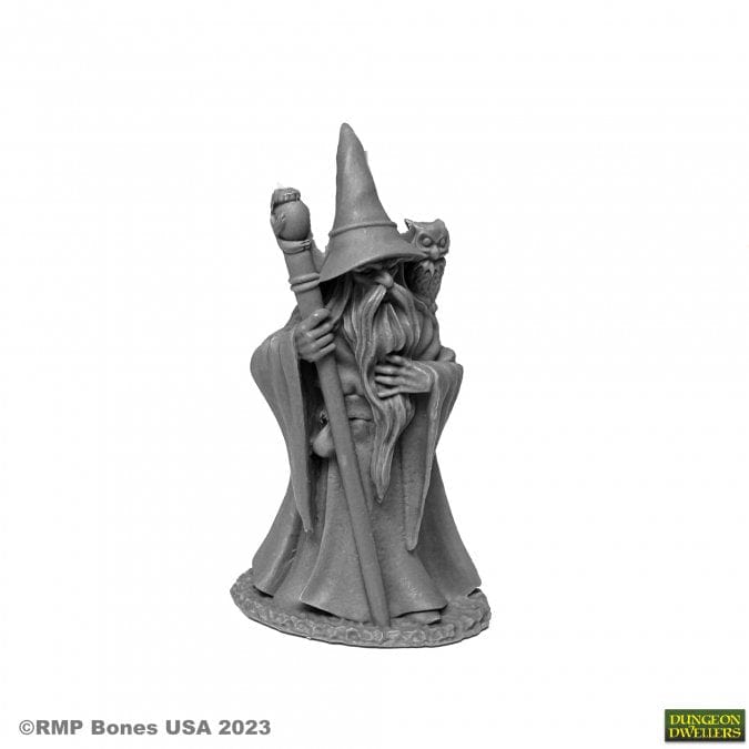 Reaper Miniatures Miniatures > Reaper Dungeon Dwellers Bones: Anuminar Winterbeard, Wizard 762486070778 7077