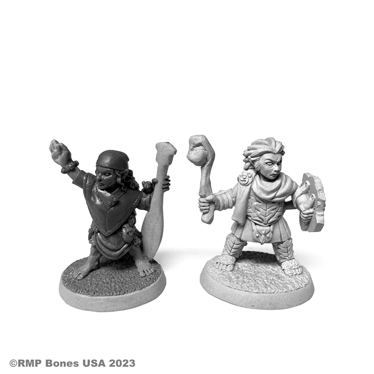Reaper Miniatures Miniatures > Reaper Dungeon Dwellers Bones: Halfling Druid and River Witch 762486071058 RPR 07105