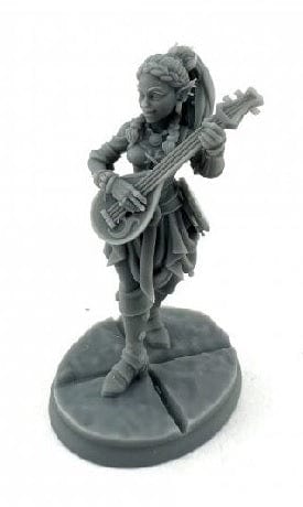 Reaper Miniatures Miniatures > Reaper Dungeon Dwellers Bones: Ryelle, Female Elf Bard Alternate Sculpt 762486071249 RPR 07124